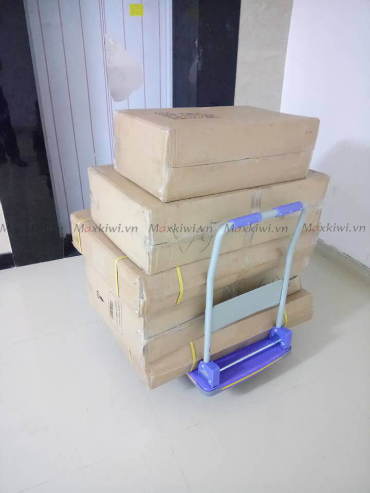 Xe đẩy hàng 4 bánh sàn nhựa