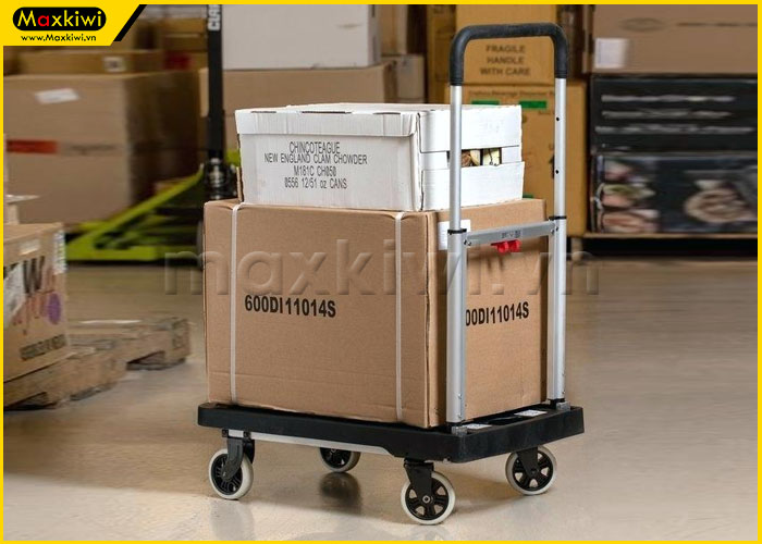 Xe đẩy hàng 4 bánh đẩy quá tải trọng là tình trạng khá phổ biến