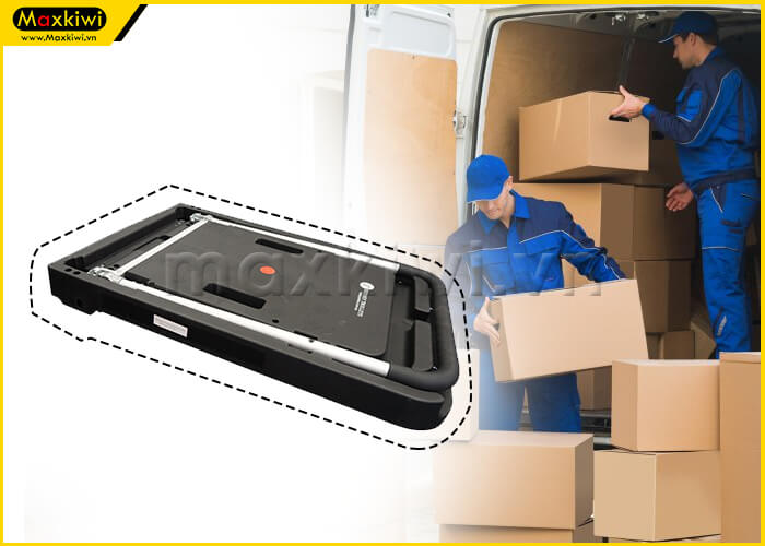 Xe đẩy hàng 4 bánh gấp gọn vô cùng thuận tiện để mang theo