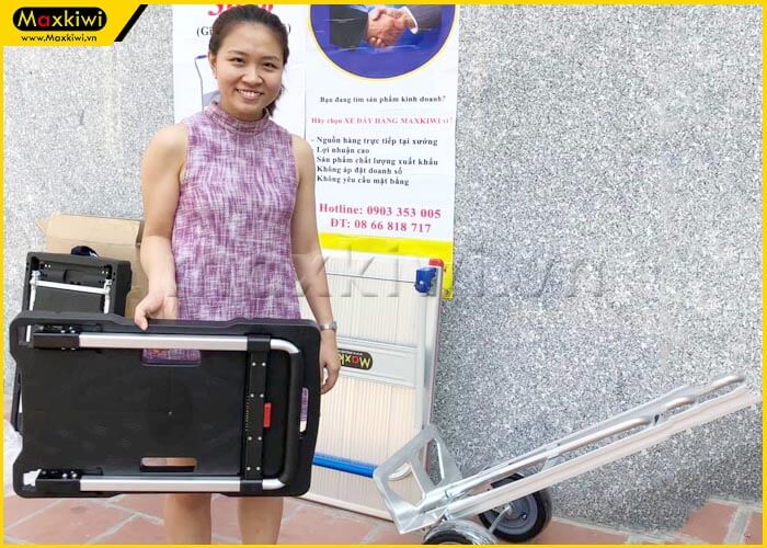 Xe đẩy hàng 4 bánh gấp gọn PT-0096