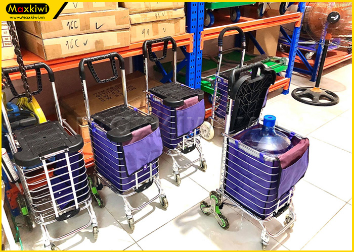 Xe đẩy hàng mini 3 bánh leo cầu thang