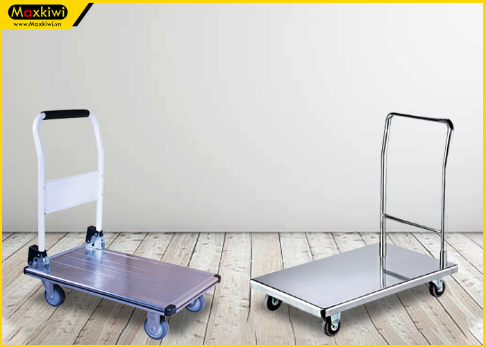 So sánh xe đẩy hàng inox và xe đẩy hàng nhôm