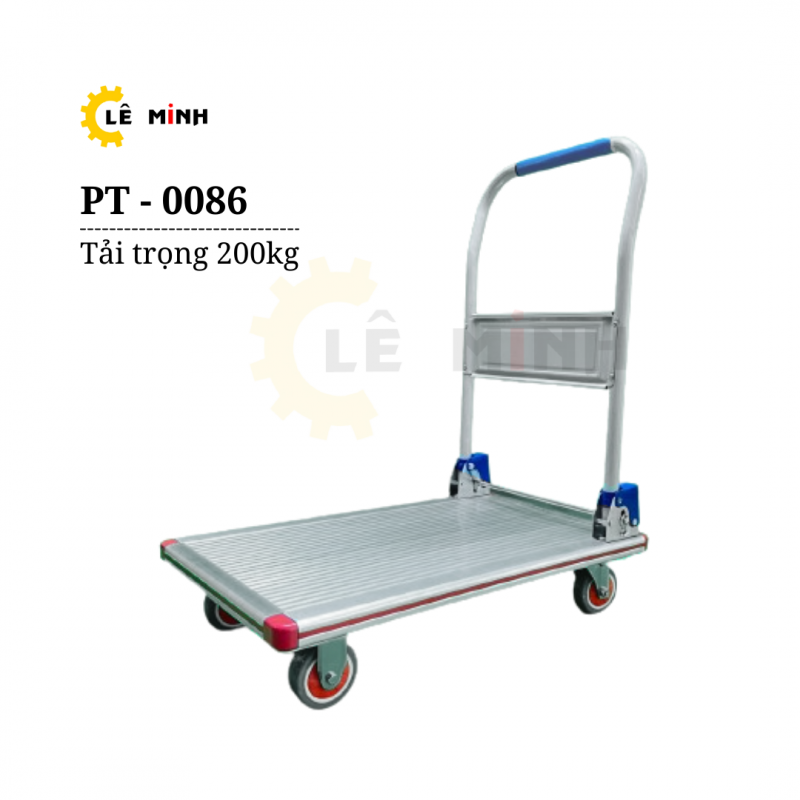 Xe đẩy hàng 4 bánh sàn Nhôm PT-0086