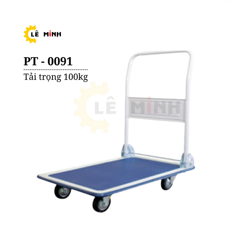 Xe đẩy hàng 4 bánh sàn thép PT-0091
