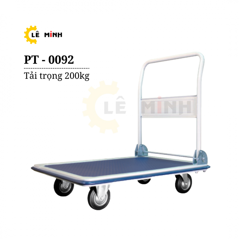 Xe đẩy hàng 4 bánh sàn thép PT-0092