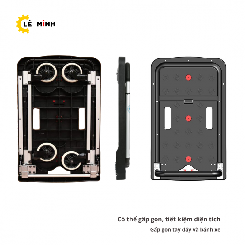 Dòng xe gấp gọn PT-0096 có thể gấp gọn cả phần bánh và tay cầm